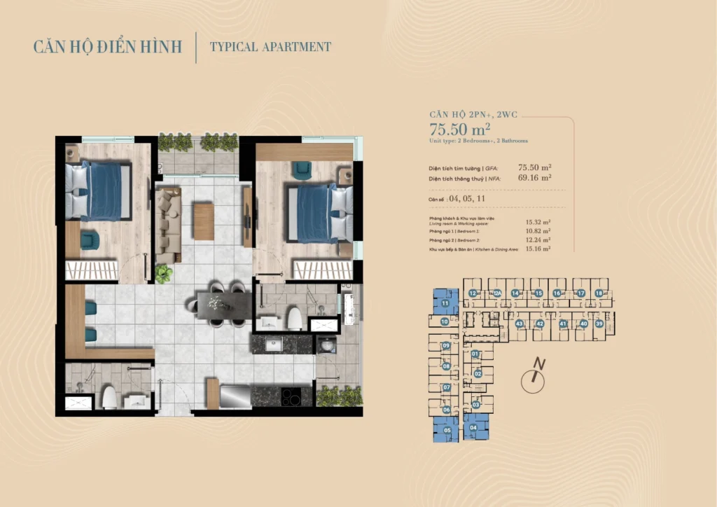 Mặt bằng The Gió Riverside – hình 4